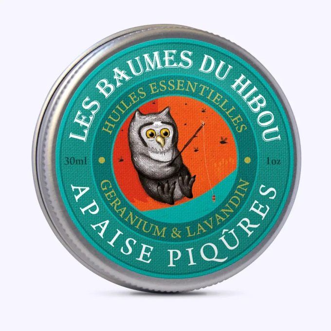 BAUME CORPOREL BIO AUX HUILES ESSENTIELLES "APAISE PIQÛRES" - Les Baumes du Hibou