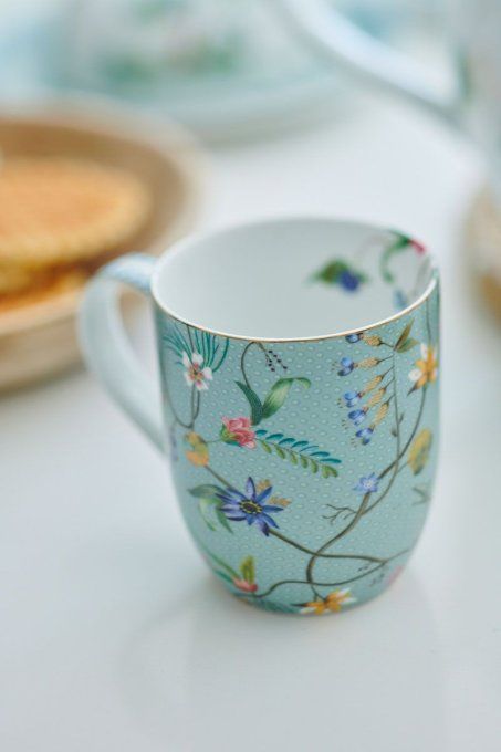 Coffret 2 petits mugs Jolie fleurs bleu - Pip Studio